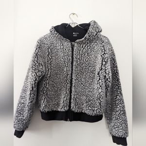 Zella girls fuzzy cropped hoodie size L (10/12)